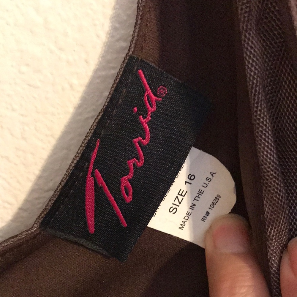 Torrid Brown Ruched Wrap Sundress - Picture 5 of 8